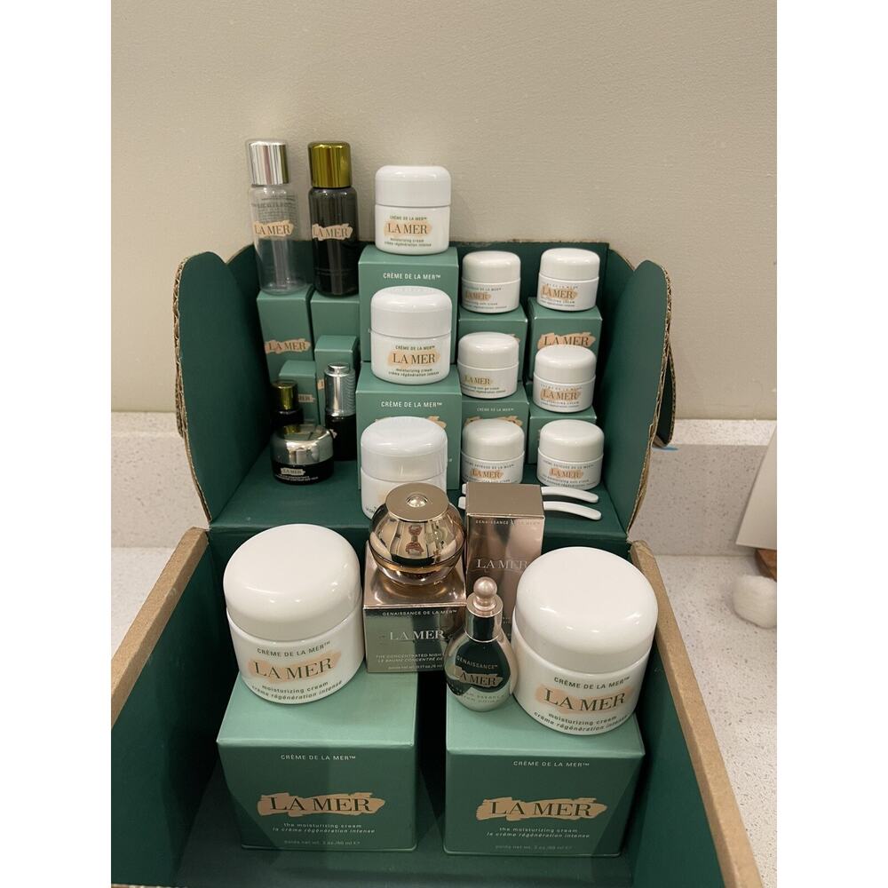 ALL EMPTY! LOT 18 La Mer Jar & Box Genaissance, Travel Size 2, 0.5, 0.25 Oz ml